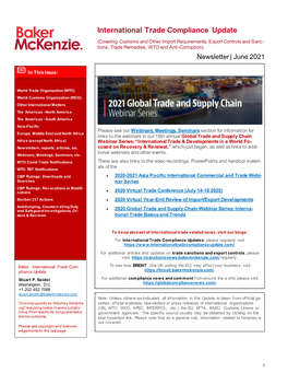 International Trade Compliance Update