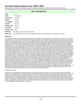 Aircraft Incidents Reports from 1990 to 2016