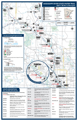 Map of the Mississippi River State Water Trail from Elk River To