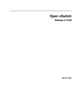 Open Vswitch Release 2.16.90