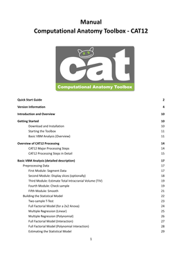Manual Computational Anatomy Toolbox - CAT12