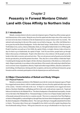 Chapter 2 Peasantry in Farwest Montane Chhetri Land with Close Affinity to Northern India