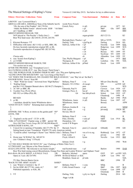 The Musical Settings of Kipling's Verse