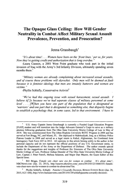 How Will Gender Neutrality in Combat Affect Military Sexual Assault Prevalence, Prevention, and Prosecution?