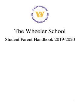 The Wheeler School Student Parent Handbook Disclaimer