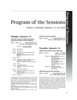 PDF of Program of the Sessions
