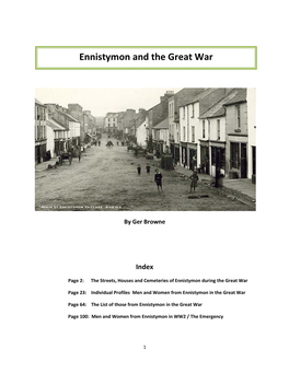 Ennistymon and the Great War