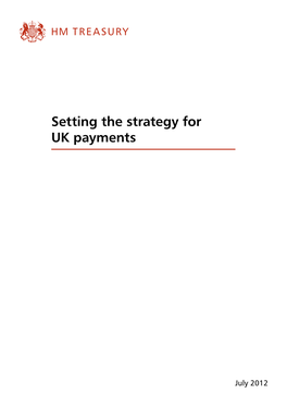 Setting the Strategy for UK Payments