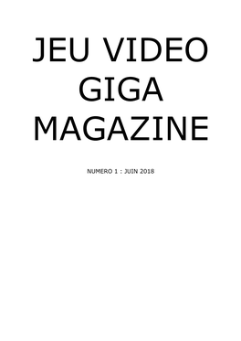 Jeu Video Giga Magazine