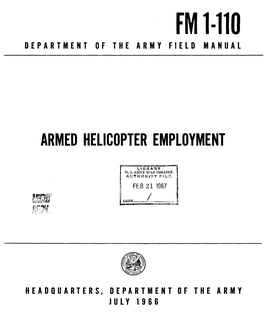 Armed Helicopter Employment