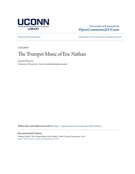 The Trumpet Music of Eric Nathan