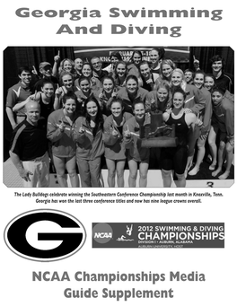 Georgia Swimming and Diving NCAA Championships Media Guide