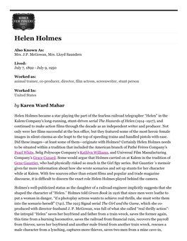 Helen Holmes