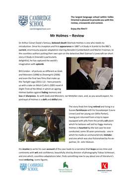 Mr Holmes – Review