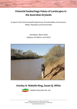 Potential Geoheritage Values of Australian Desert Landscapes (Edn 1)