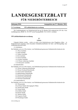 Landesgesetzblatt Für Niederösterreich