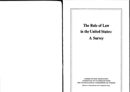 The Rule of Law in the United States: a Survey