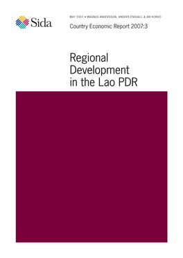 Regional Development in the Lao PDR