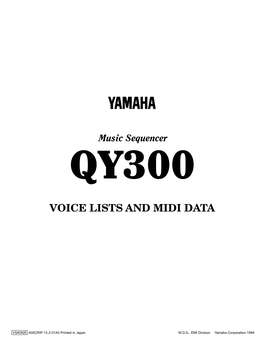 Voice Lists and Midi Data