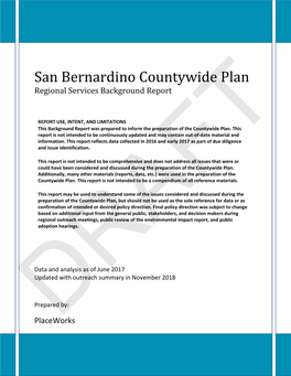 Regional Services Background Report