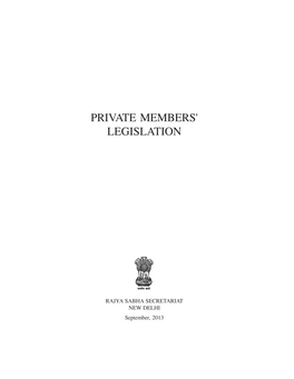 Private Members' Legislation