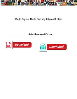 Delta Sigma Theta Sorority Interest Letter