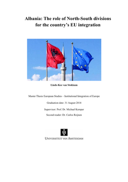 Albania: the Role of North-South Divisions for the Country’S EU Integration