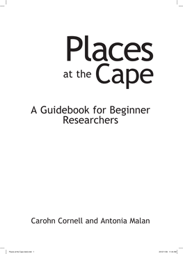 At the Cape a Guidebook for Beginner Researchers