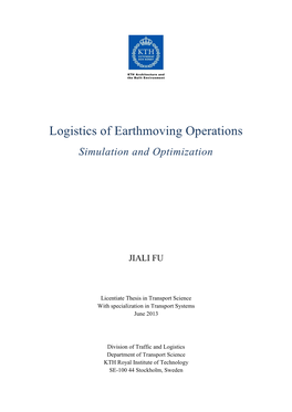 Logistics of Earthmoving Operations Simulation and Optimization