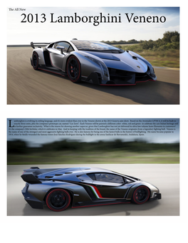 2013 Lamborghini Veneno Brochure