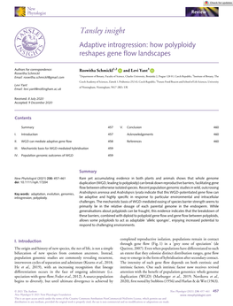 Adaptive Introgression: How Polyploidy Reshapes Gene Flow