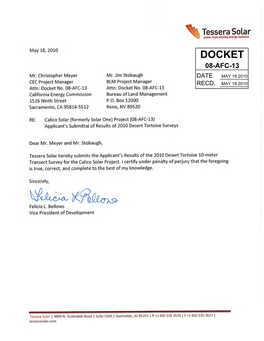 Docket 08-Afc-13 Date May 18 2010 Recd