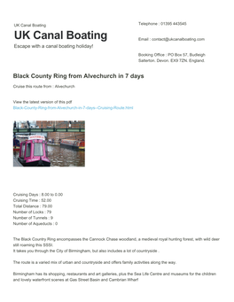 Black County Ring from Alvechurch in 7 Days | UK Canal Boating