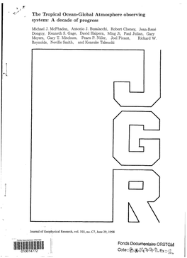 The Tropical Ocean-Global Atmosphere Observing System: a Decade of Progress