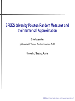 Poisson Random Measures and Their Numerical Approximation