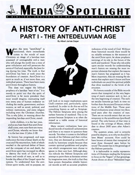 A HISTORY of ANTI-CHRIST PART I - the ANTEDELUVIAN AGE by Albert James Dager