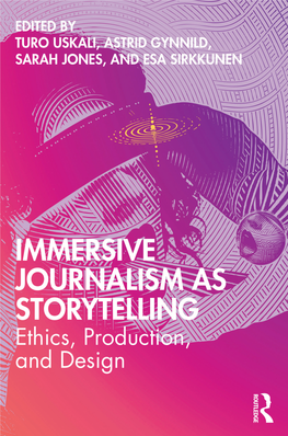 Immersive Journalism As Storytelling