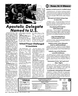 Apostolic Delegate Named to U.S