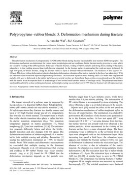 Polypropylene–Rubber Blends: 5. Deformation Mechanism During Fracture