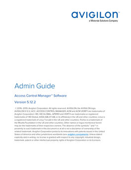 Access Control Manager Admin Guide