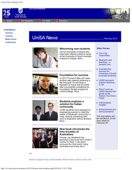 Unisa News February 2012