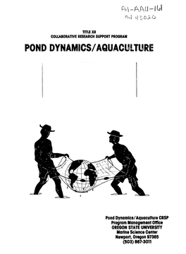 Pond Dynamics/Aquaculture