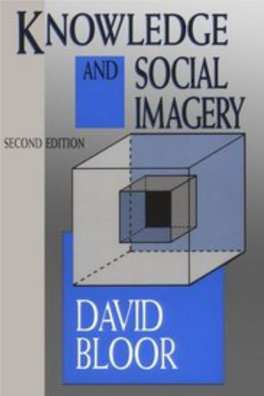 David Bloor Knowledge and Social Imagery