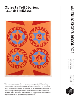 Jewish Holidays the Jewish Theological Seminary of Auspices the Under New York, NY 1109 the Jewish Museum Fifth Avenue Fifth 10128