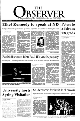 Ethel Kennedy to Speak at ND Peters To