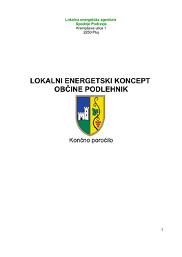 Lokalni Energetski Koncept Občine Podlehnik