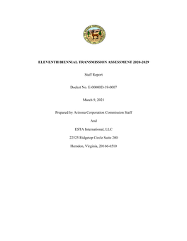 Eleventh Biennial Transmission Assessment 2020-2029