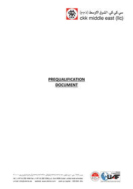 Prequalification Document