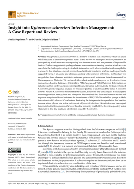 Insight Into Kytococcus Schroeteri Infection Management: a Case Report and Review