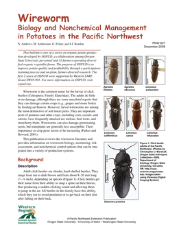 Wireworm Biology and Nonchemical Management in Potatoes in the Pacific Northwest N